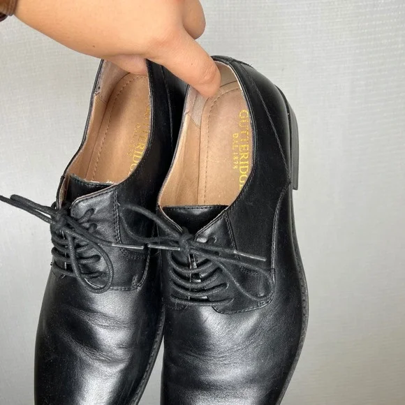 Gutteridge Dal 1878 Mens Black Leather Dress Shoes Lace Up Oxford Formal Size 44 - Picture 6 of 7